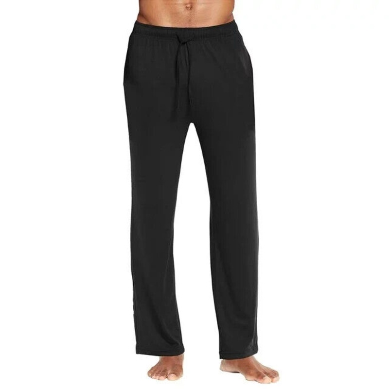 Galaxy By Harvic Mens Regular fit Pajama Pants XL /  Black Solid