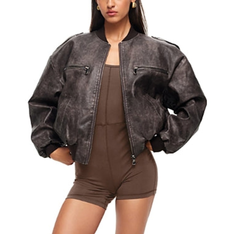 Lioness Womens Biker Motorcycle Jacket XS Brown