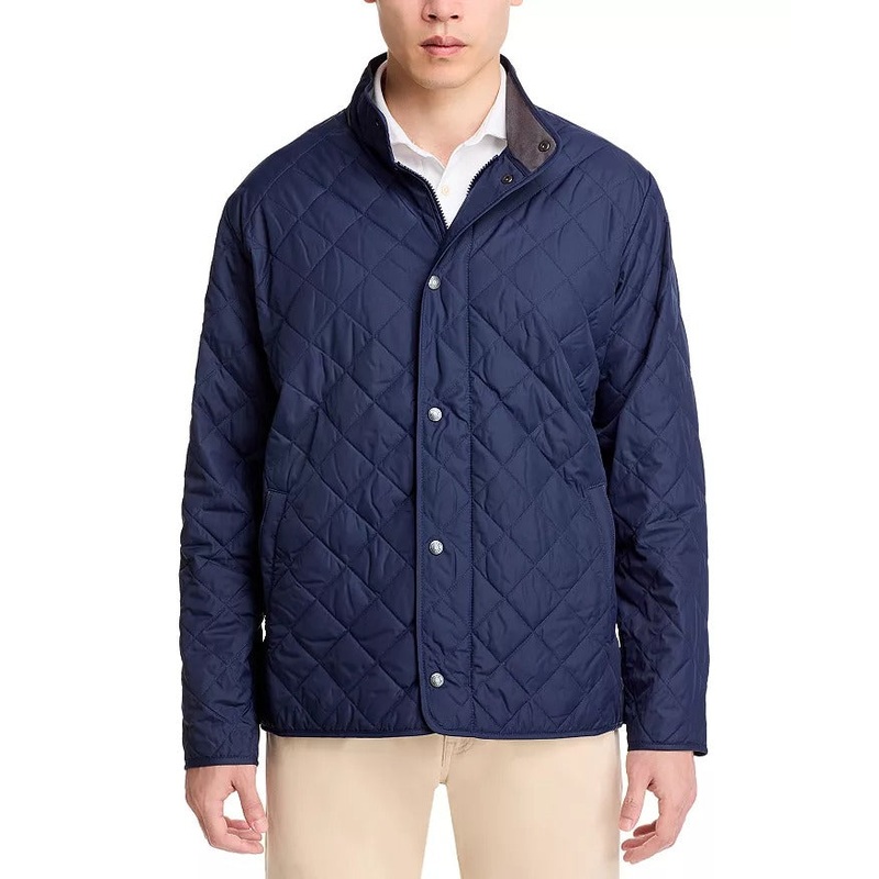 Peter Millar Mens Crown Suffolk Quilted Jacket Coat XL Navy Blue