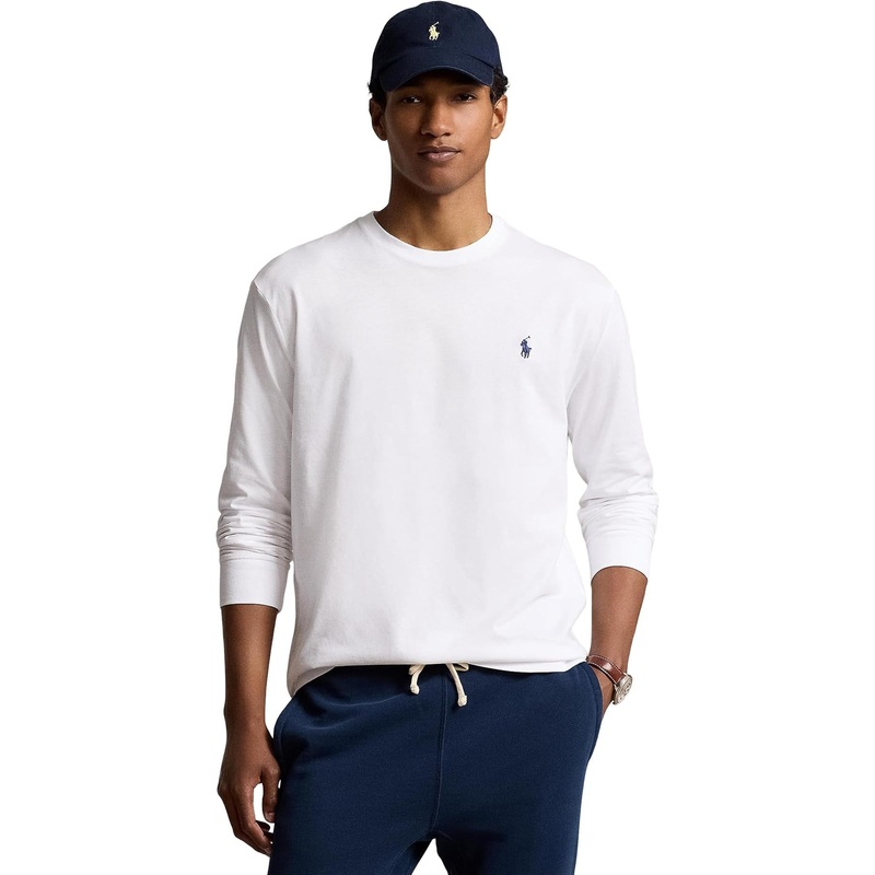 Polo Ralph Lauren Mens Classic fit Long Sleeve T Shirt XL White Solid
