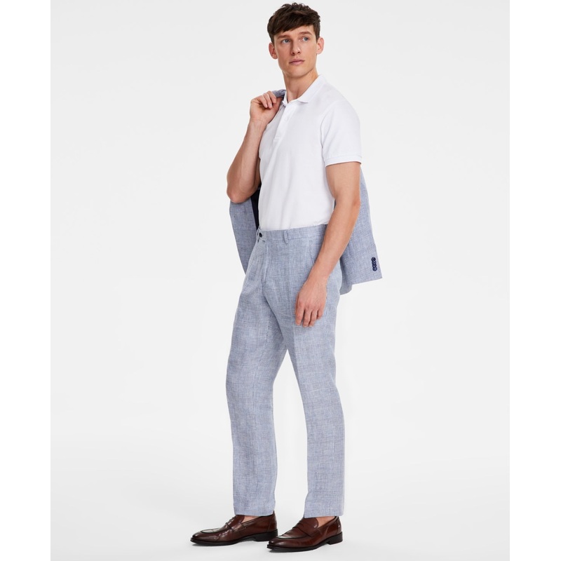 Tommy Hilfiger Mens Modern fit Dress Pants 32 / 30 Blue Plaid