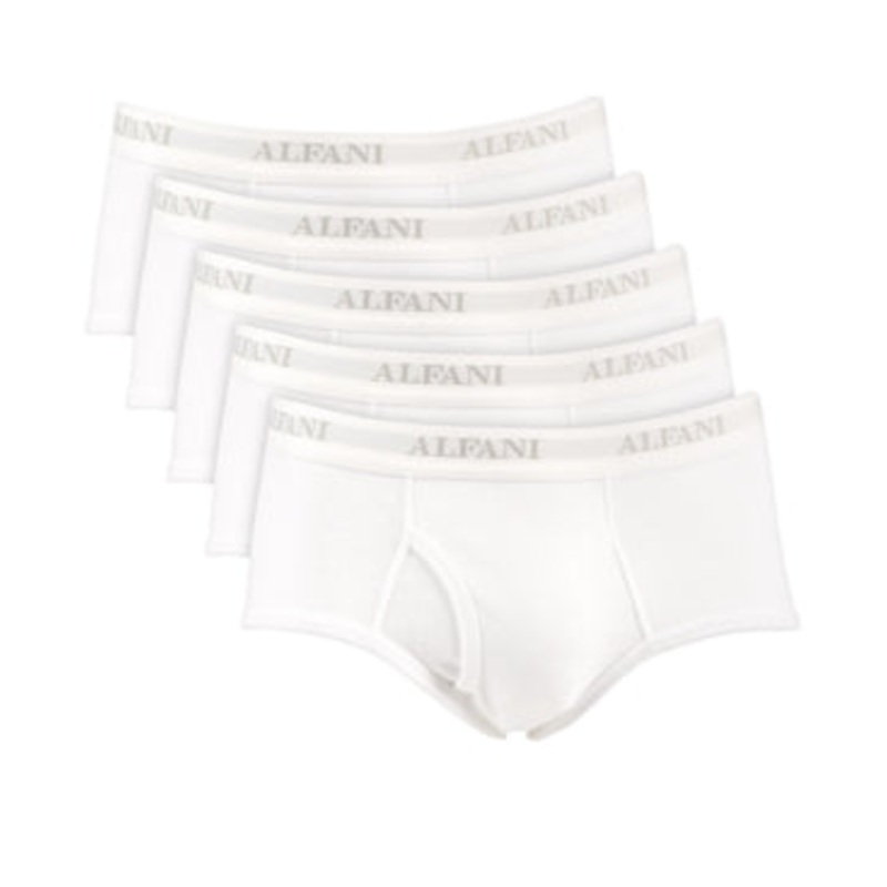 Alfani Mens 5 Pk. Underwear White Briefs Size Small