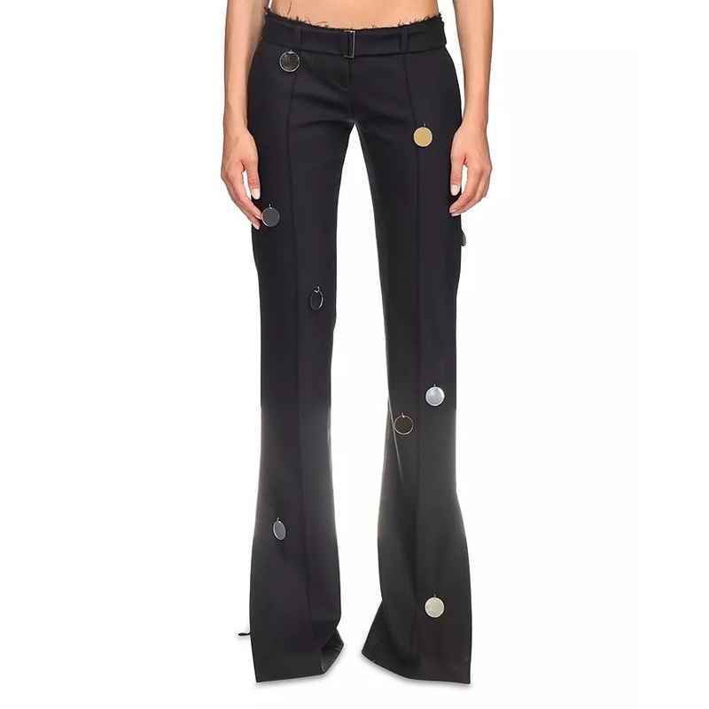 David Koma Womens Mirror Trousers Pants UK 12 / US 8 Black