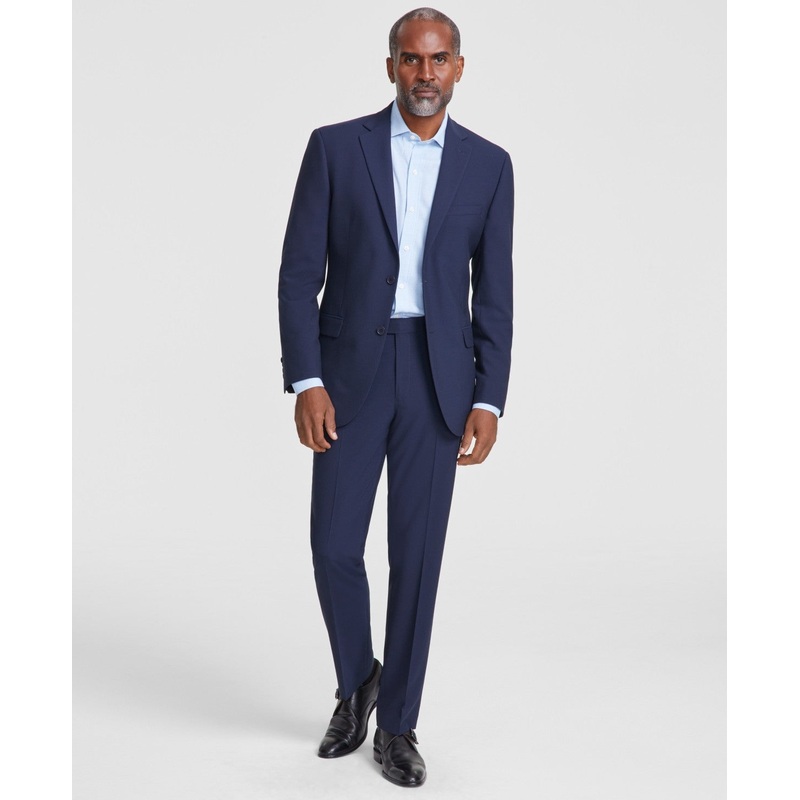 Dkny Mens Modern fit Suit 50 R / 44 Waist Blue Solid