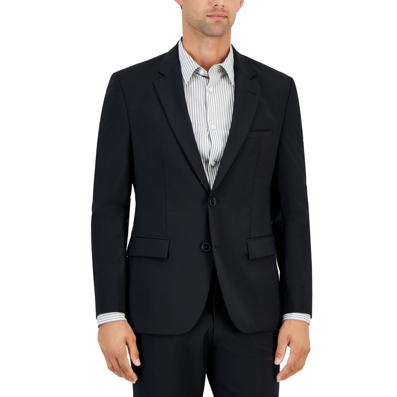 Hugo Boss Mens Regular fit Suit Jacket Blazer 46 R Black Solid