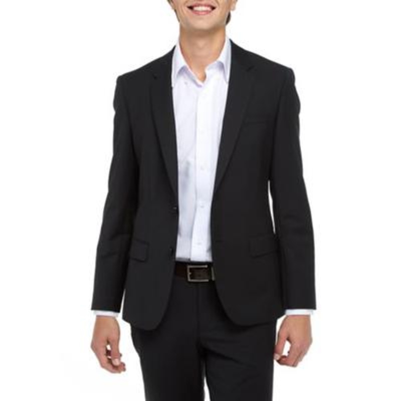 Hugo Boss Mens Slim fit Suit Jacket Blazer 42 R Black Solid Stretch