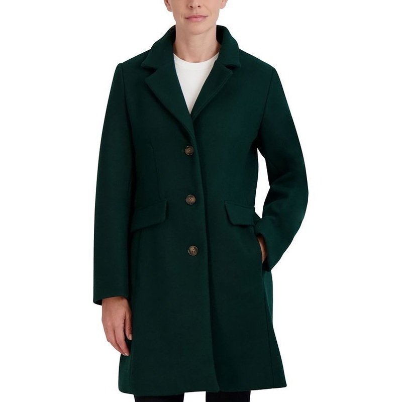 Laundry by Shelli Segal Women's Walker Coat XS Extra Small Emerald Green
