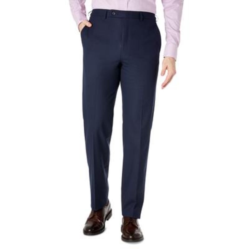 Lauren Ralph Lauren Men's Classic Fit Flat Front Suit Dress Pants Blue 54 x 30