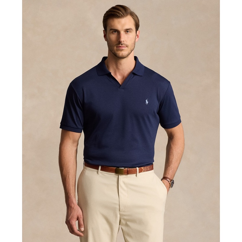 Polo Ralph Lauren Mens Classic fit Short Sleeve Polo Shirt 2XLT Blue Solid