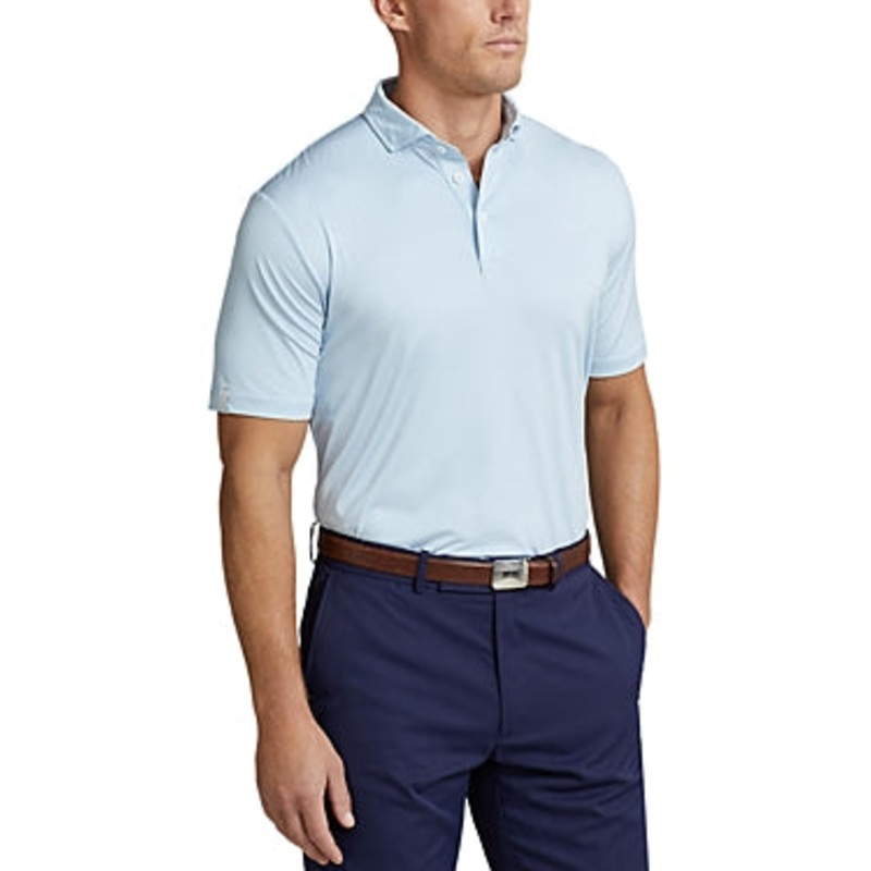 Polo Ralph Lauren Mens Classic fit Short Sleeve Polo Shirt Large Blue Stretch