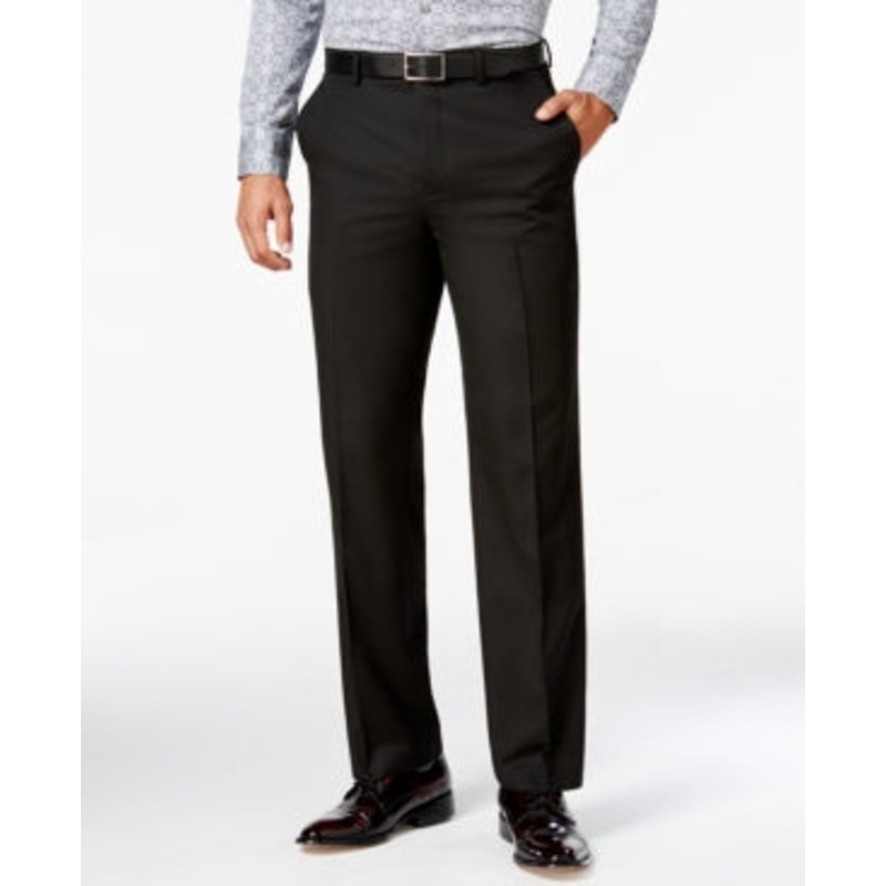 Sean John Mens Classic fit Dress Pants 40 / 32 Black Solid