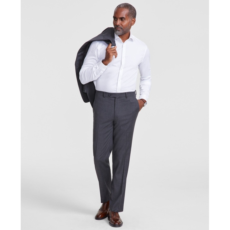 Tallia Mens Classic fit Dress Pants 32 / 32 Grey Solid