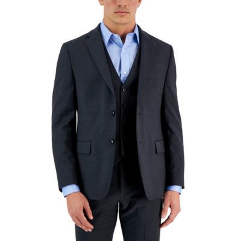 Tommy Hilfiger Mens Modern fit Suit Jacket Blazer 42 S Grey Solid