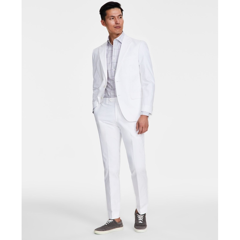 Tommy Hilfiger Mens Modern fit Suit Jacket Blazer 42 S White Solid Stretch