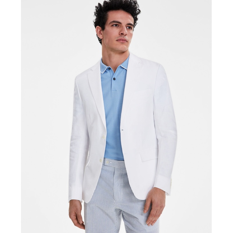 Tommy Hilfiger Mens Regular fit Suit Jacket Blazer 42 R White Solid