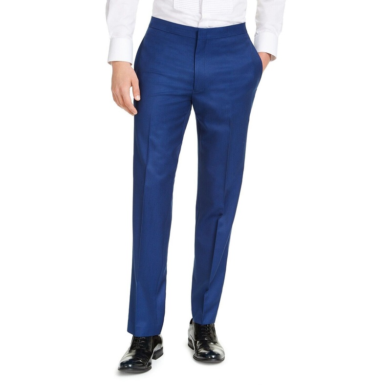 Alfani Men's Slim-Fit Stretch Tuxedo Pants 30 x 32 Blue