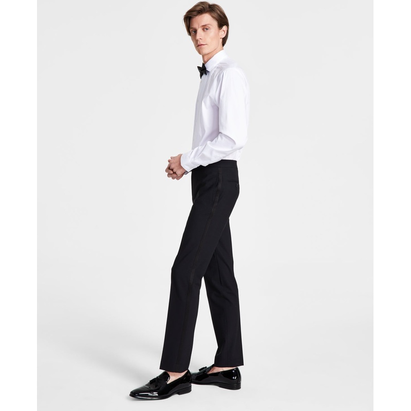 Bar Iii Mens Slim fit Dress Pants 36 / 30 Black Solid