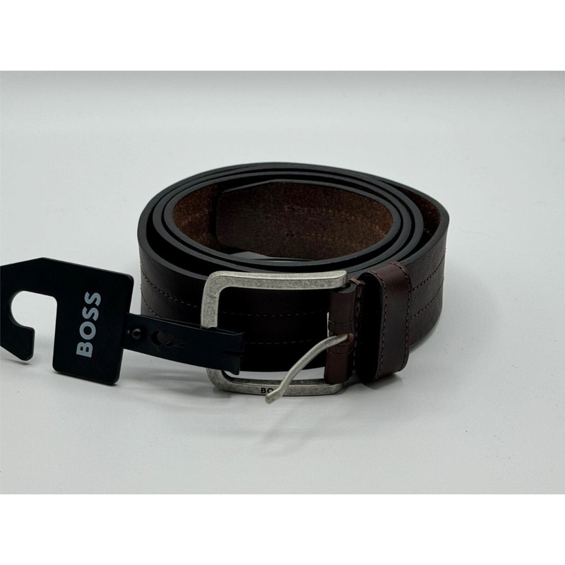 BOSS Hugo Boss Men's Jor Leather Belt Size 42 Brown