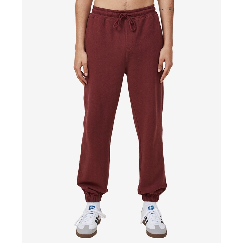 COTTON ON Men's Loose Fit Track Pant Dark Carmine Large