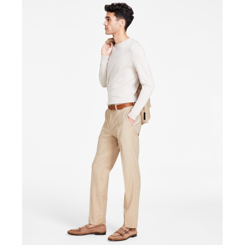 Hugo Boss Mens Modern fit Dress Pants 34 x 32 Beige Stretch