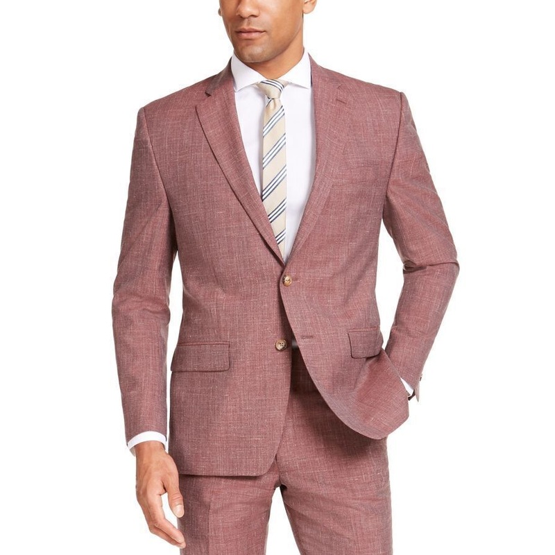 Lauren Ralph Lauren Mens Men's UltraFlex Stretch Sport Coat 42L Mulberry Red