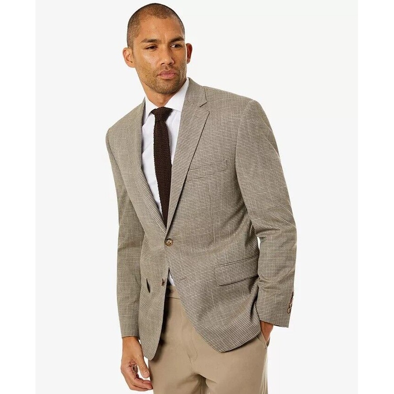 Lauren Ralph Lauren Mens UltraFlex Sport Coat Blazer 40R Brown Cream