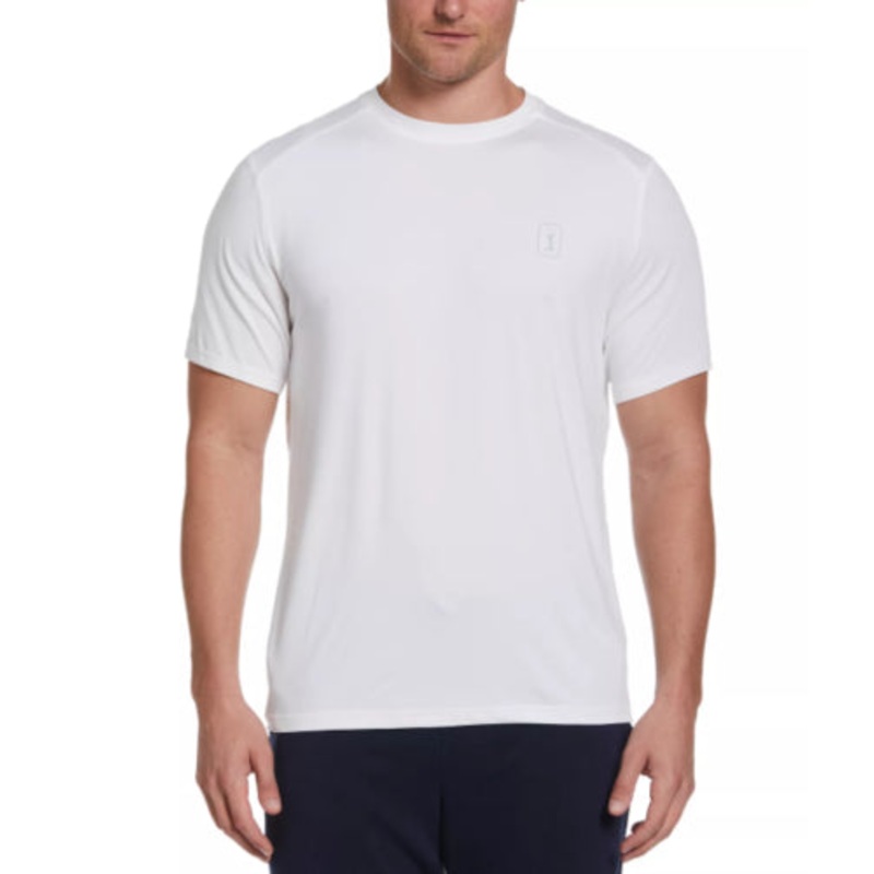 PGA TOUR Men's Heathered T-Shirt Medium Bright White