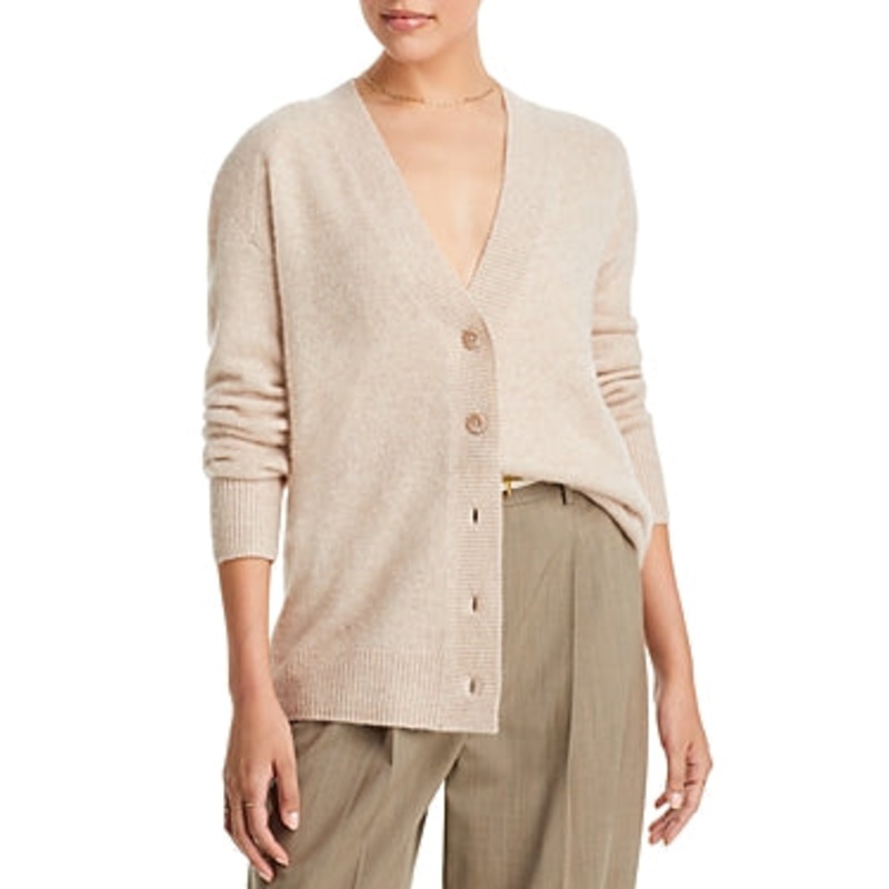 Private Label Womens Cashmere Oversized V-Neck Cashmere Cardigan Sweater XL