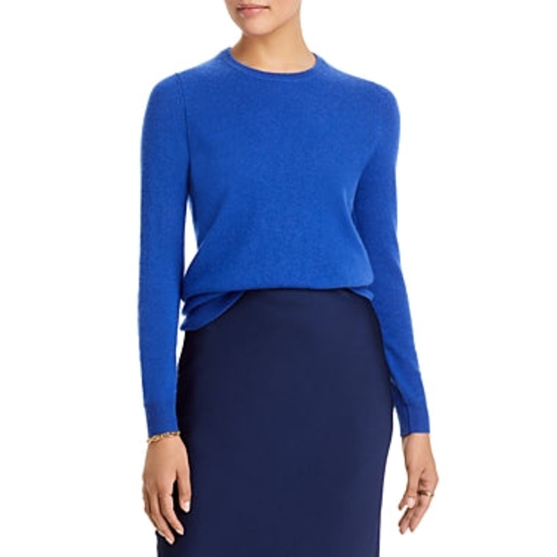 Private Label Womens Crewneck Cashmere Sweater Medium Admiral Blue
