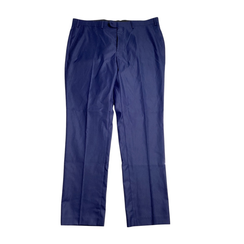 Alfani Mens Slim fit Dress Pants 38 / 32 Blue Solid Stretch