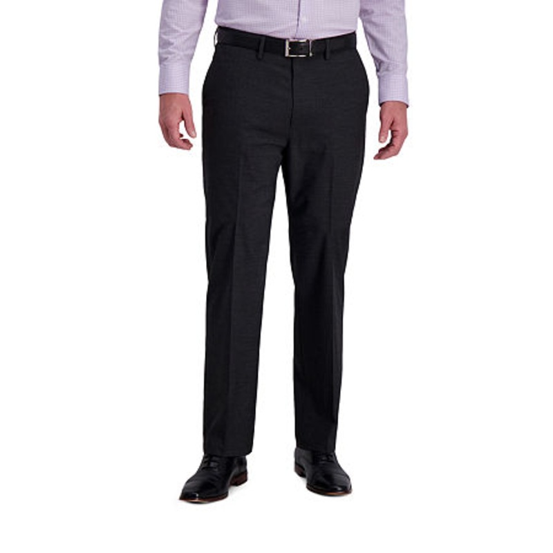 Haggar Mens Classic fit Dress Pants 38 / 32 Grey Stretch