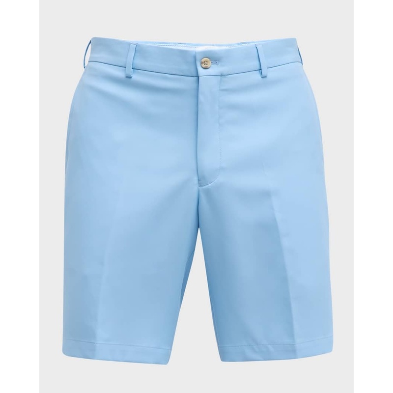 Peter Millar Mens Regular fit Casual Shorts 32 / 9 Blue Solid