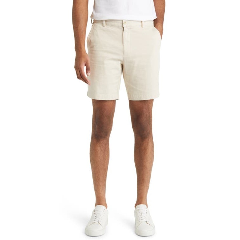Peter Millar Mens Regular fit Casual Shorts 38 Beige Solid Stretch