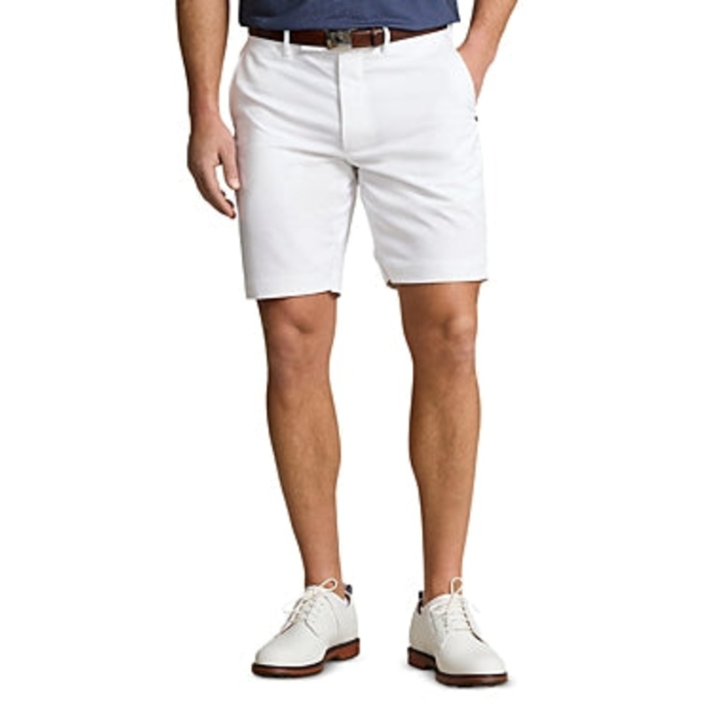 Polo Ralph Lauren Mens Classic fit Casual Shorts 34 / 9 White Solid Stretch