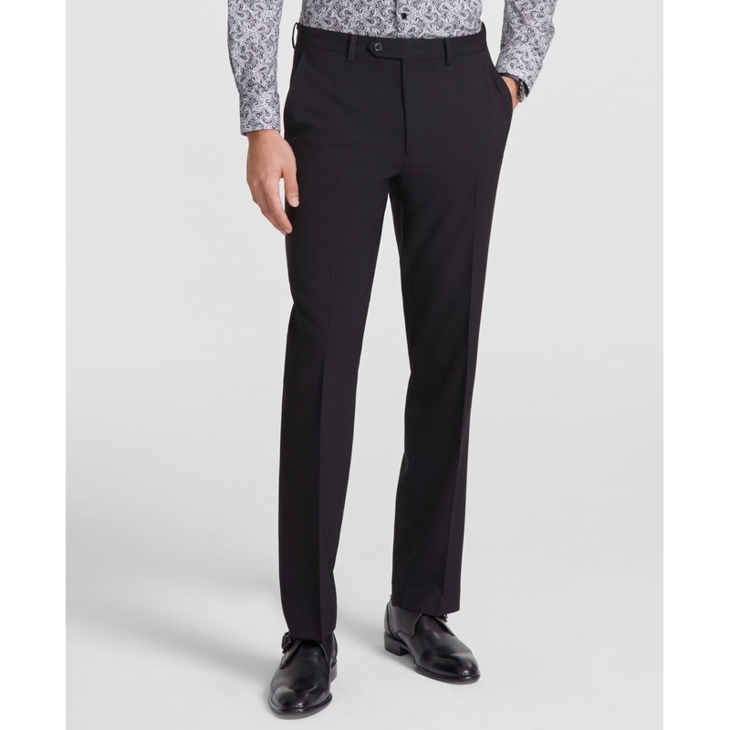 Tallia Mens Classic fit Dress Pants 36 / 32 Black Solid