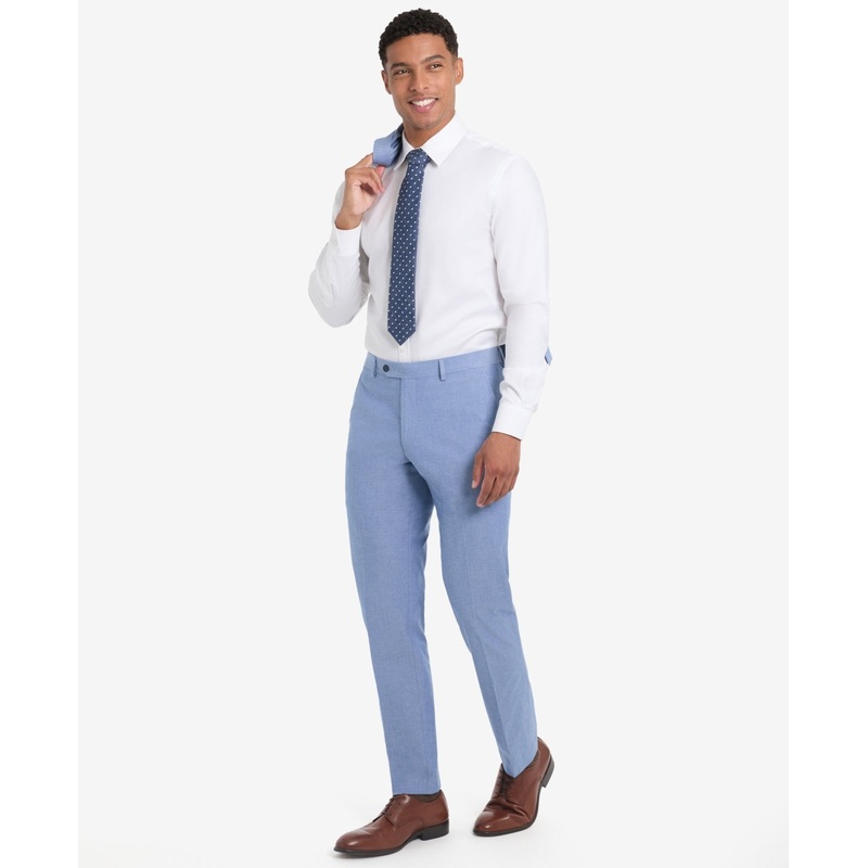 Tommy Hilfiger Mens Modern fit Casual Pants 44 / 30 Blue Solid