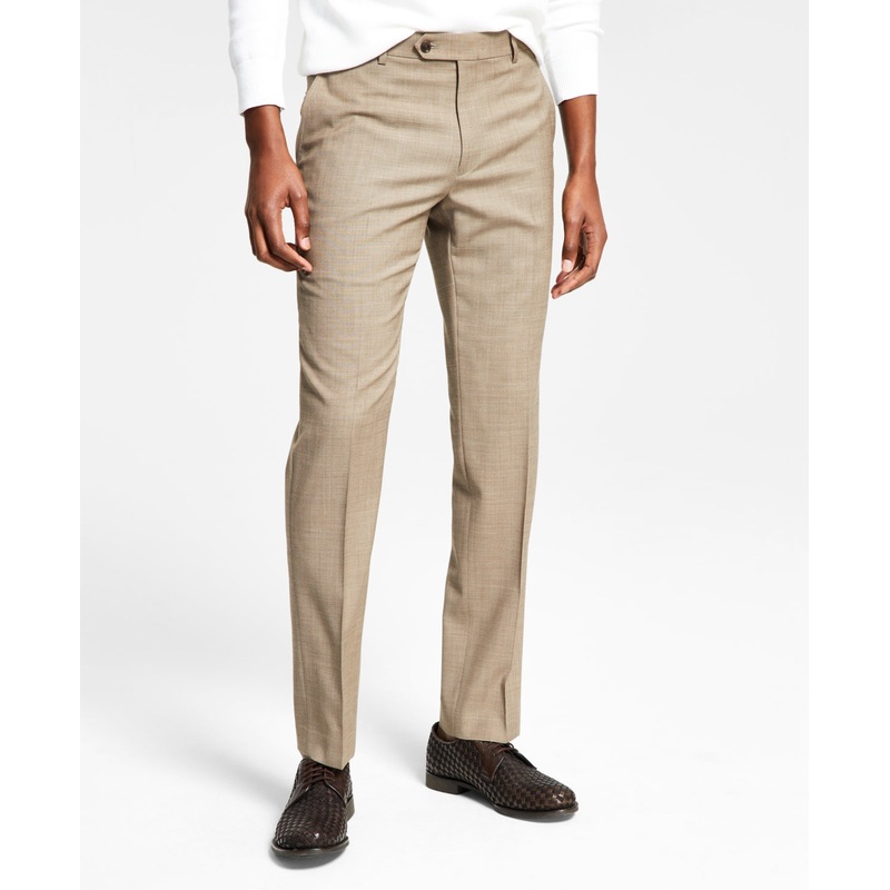 Tommy Hilfiger Mens Modern fit Dress Pants 32 / 32 Beige Solid