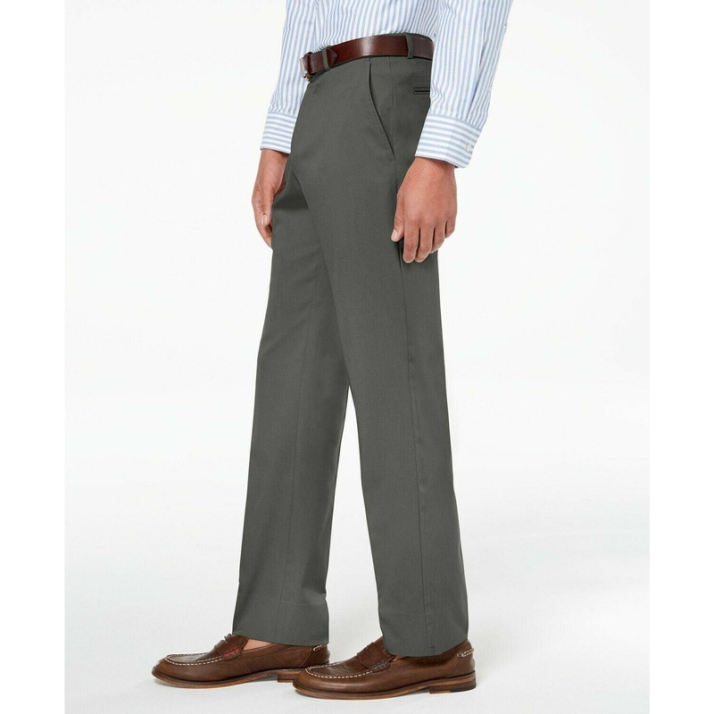 Tommy Hilfiger Mens Modern fit Dress Pants 38 / 34 Grey Solid Stretch