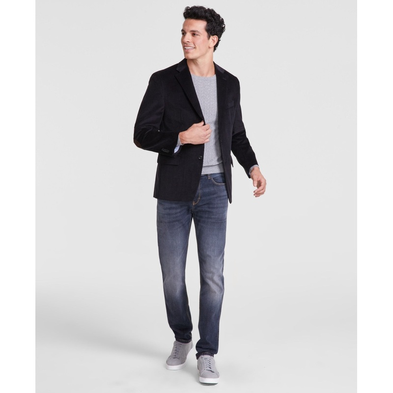 Tommy Hilfiger Mens Regular fit Sport Coat Blazer 42 R Black Solid